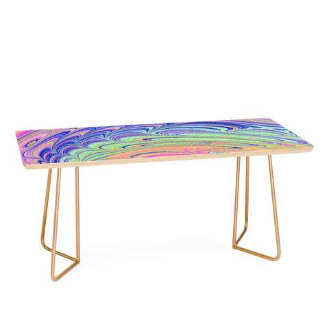 Kaleiope Studio Trippy Swirly Rainbow Coffee Table