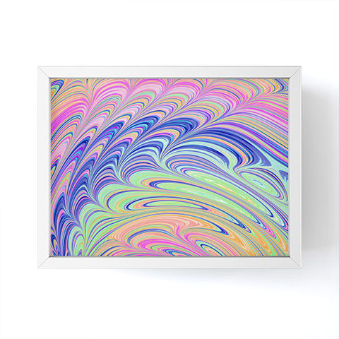 Kaleiope Studio Trippy Swirly Rainbow Framed Mini Art Print