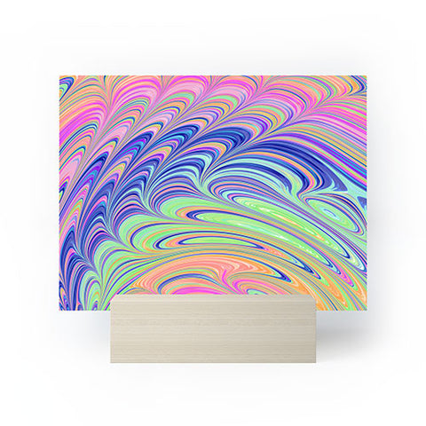 Kaleiope Studio Trippy Swirly Rainbow Mini Art Print