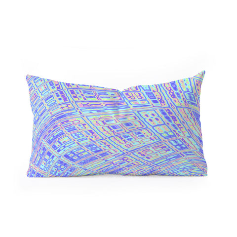 Kaleiope Studio Trippy Vibrant Fractal Texture Oblong Throw Pillow