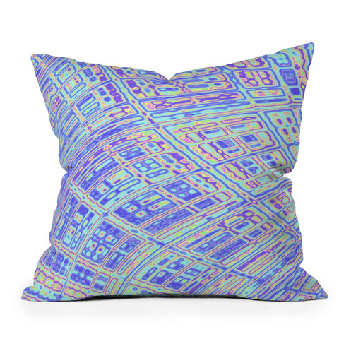 Kaleiope Studio Trippy Vibrant Fractal Texture Throw Pillow