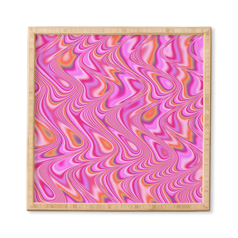 Kaleiope Studio Vibrant Pink Waves Framed Wall Art