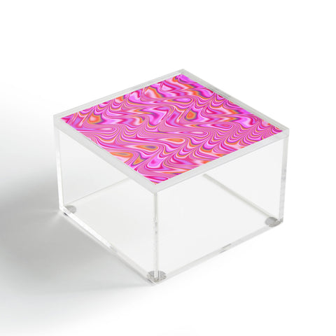 Kaleiope Studio Vibrant Pink Waves Acrylic Box