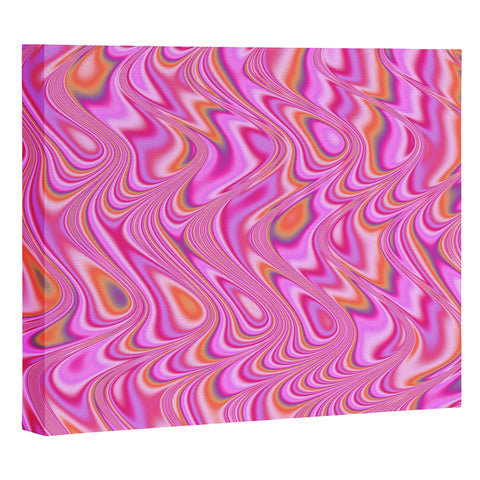 Kaleiope Studio Vibrant Pink Waves Art Canvas