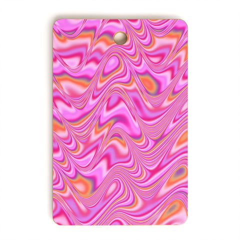 Kaleiope Studio Vibrant Pink Waves Cutting Board Rectangle