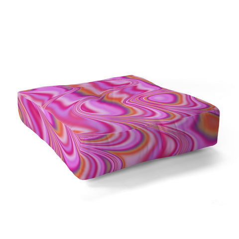 Kaleiope Studio Vibrant Pink Waves Floor Pillow Square