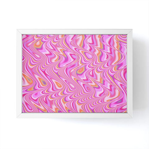 Kaleiope Studio Vibrant Pink Waves Framed Mini Art Print