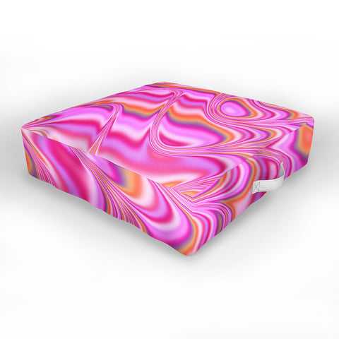 Kaleiope Studio Vibrant Pink Waves Outdoor Floor Cushion