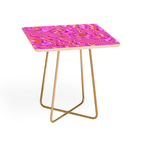 Kaleiope Studio Vibrant Pink Waves Side Table
