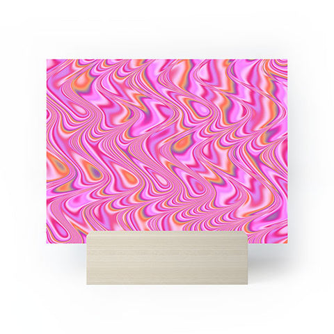 Kaleiope Studio Vibrant Pink Waves Mini Art Print