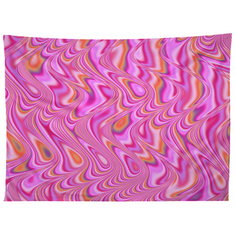 Kaleiope Studio Vibrant Pink Waves Tapestry