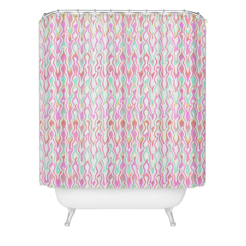 Kaleiope Studio Vibrant Trippy Groovy Pattern Shower Curtain