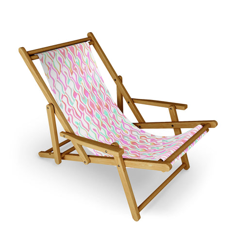 Kaleiope Studio Vibrant Trippy Groovy Pattern Sling Chair
