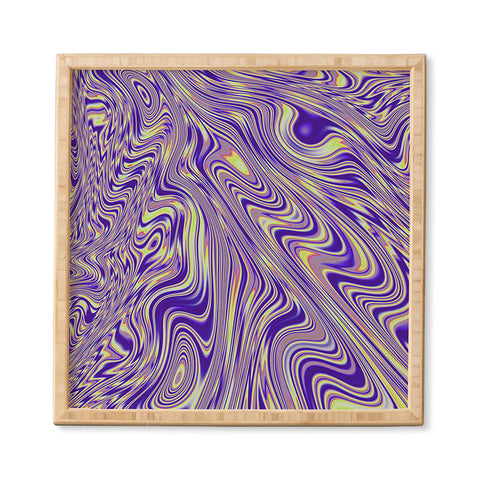 Kaleiope Studio Vivid Purple and Yellow Swirls Framed Wall Art