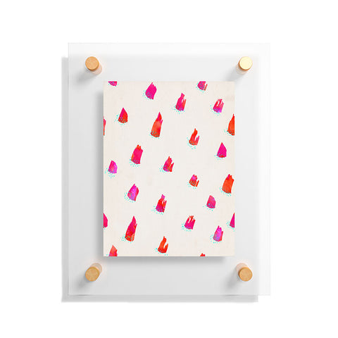 Kangarui Brush Pattern Pink Floating Acrylic Print