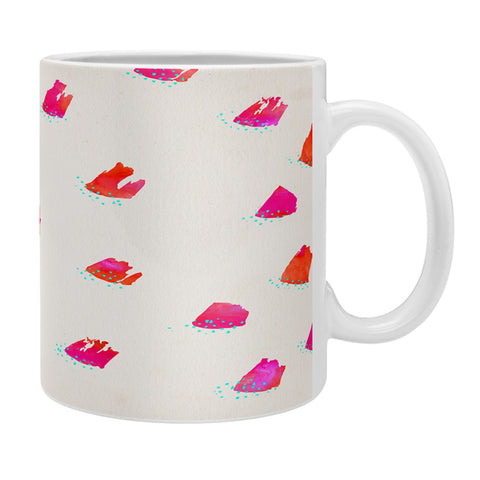 Kangarui Brush Pattern Pink Coffee Mug