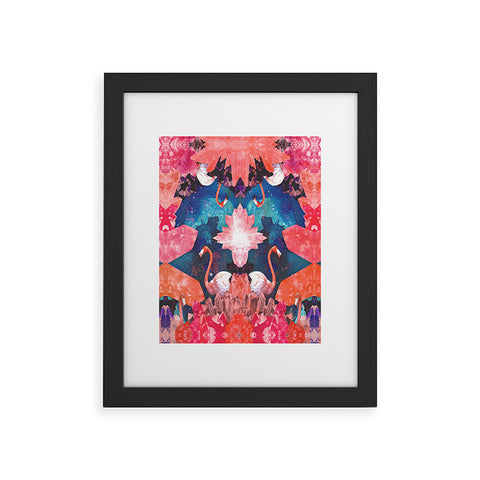 Kangarui Crystal Flamingo Framed Art Print