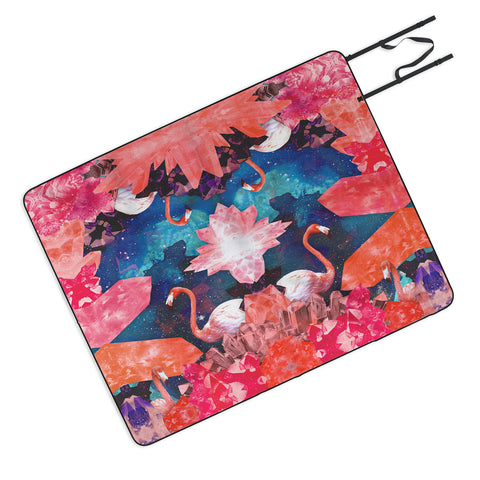 Kangarui Crystal Flamingo Picnic Blanket