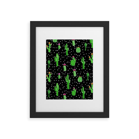 Kangarui Dotted Cactus Framed Art Print