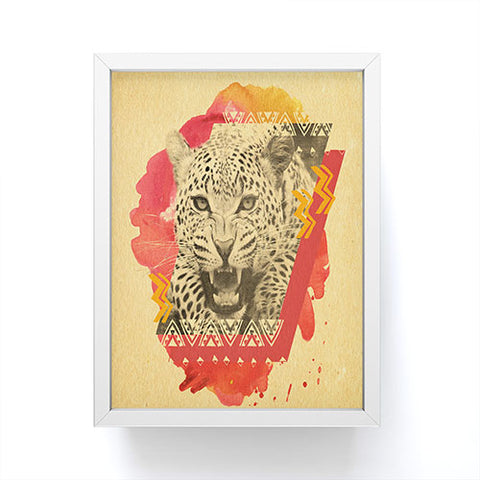 Kangarui Fierce Leopard Framed Mini Art Print