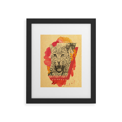 Kangarui Fierce Leopard Framed Art Print