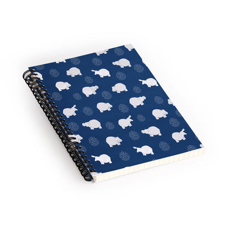 Kangarui Happy Hippo Blue Spiral Notebook