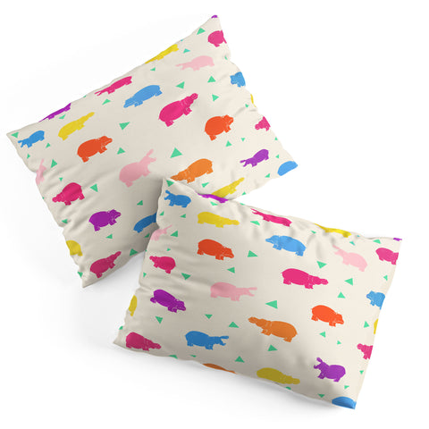 Kangarui Happy Hippo Party Pillow Shams