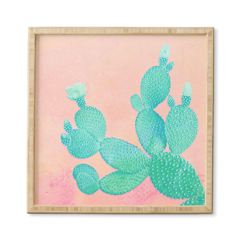 Kangarui Pastel Cactus Framed Wall Art