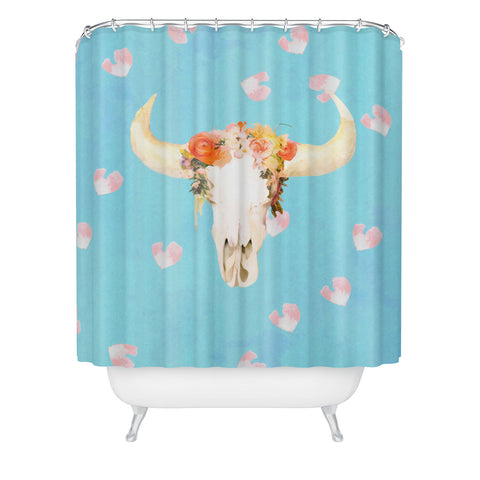 Kangarui Romantic Boho Buffalo II Shower Curtain