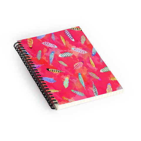 Kangarui Sunset Feathers Spiral Notebook