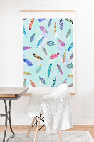 Kangarui Swimming Feathers Art Print And Hanger