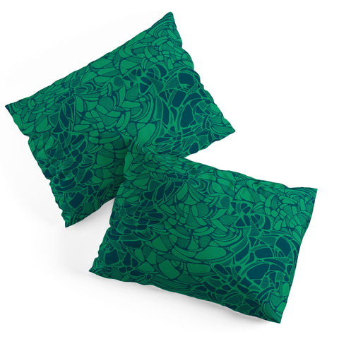 Karen Harris Carillon Peacock Emerald Pillow Shams