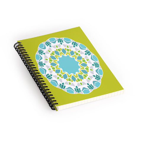 Karen Harris Mod Medallion Green Spiral Notebook