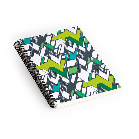 Karen Harris Taliesin Bold Green Spiral Notebook