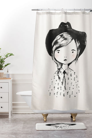 Kelli Murray Cowgirl Shower Curtain And Mat