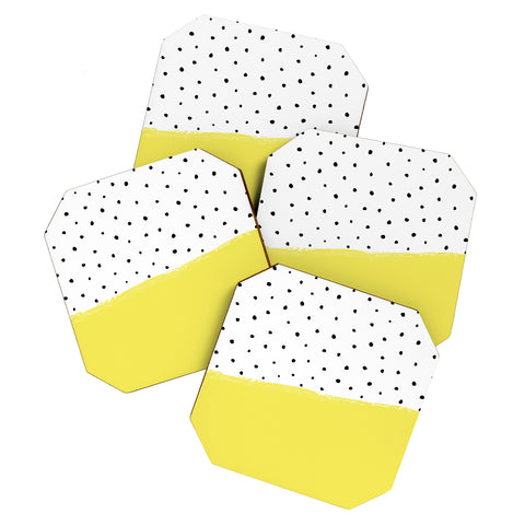 Kelly Haines Citron Dots Coaster Set