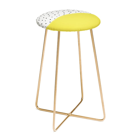 Kelly Haines Citron Dots Counter Stool