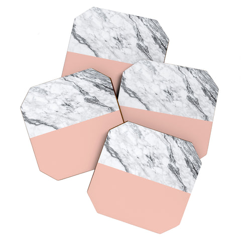 Kelly Haines Color Block Marble Coaster Set