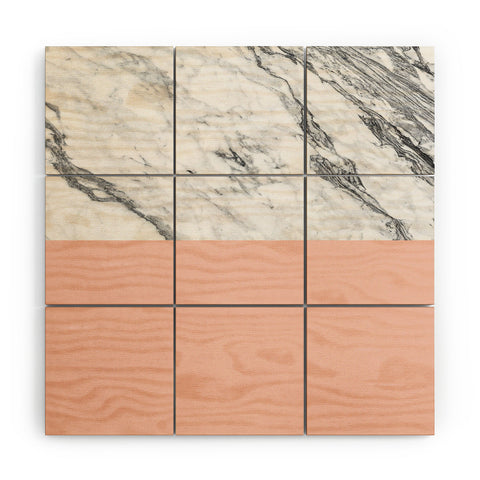 Kelly Haines Color Block Marble Wood Wall Mural