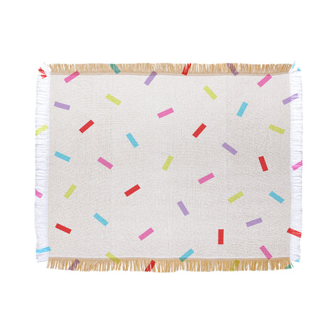Kelly Haines Colorful Confetti Throw Blanket