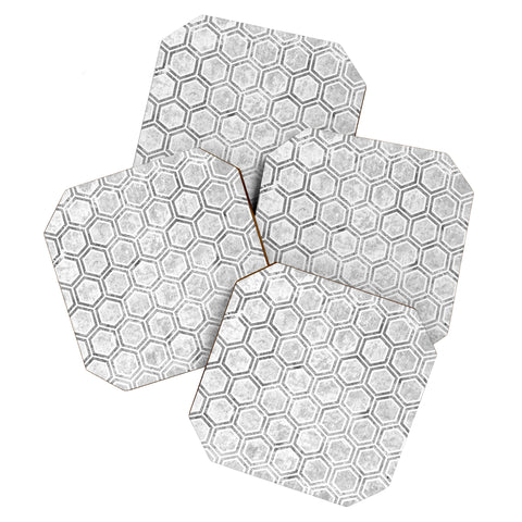 Kelly Haines Concrete Hexagons Coaster Set
