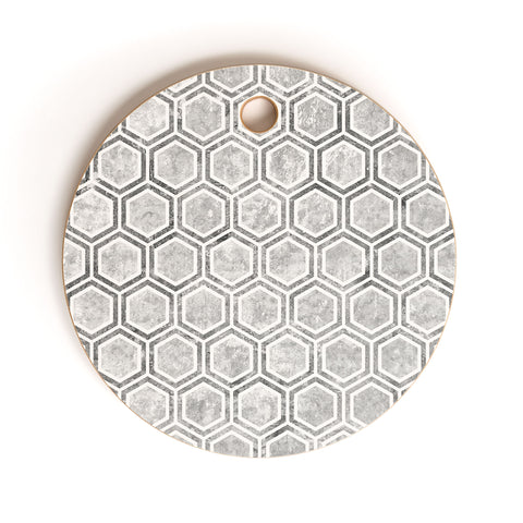 Kelly Haines Concrete Hexagons Cutting Board Round