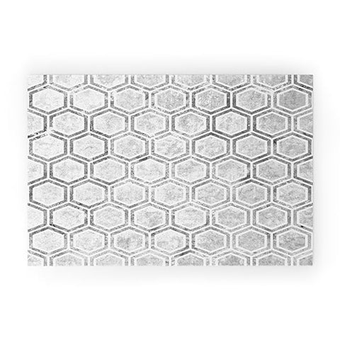 Kelly Haines Concrete Hexagons Welcome Mat
