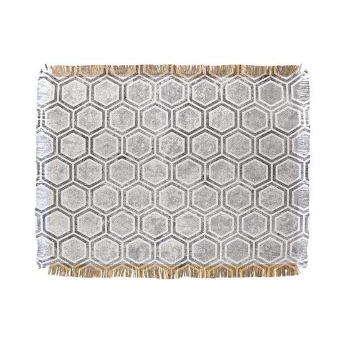 Kelly Haines Concrete Hexagons Throw Blanket