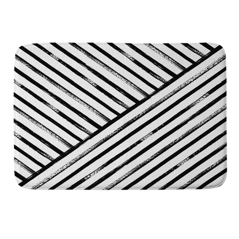 Kelly Haines Geometric Stripe Pattern Memory Foam Bath Mat