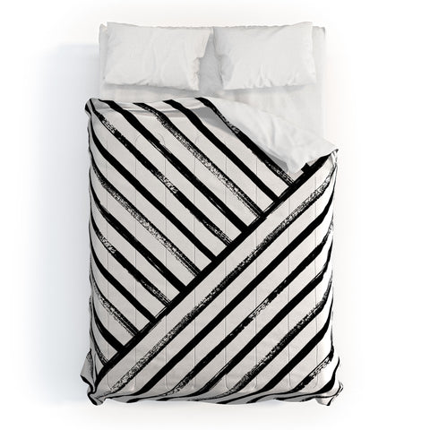 Kelly Haines Geometric Stripe Pattern Comforter