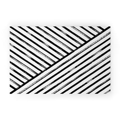 Kelly Haines Geometric Stripe Pattern Welcome Mat