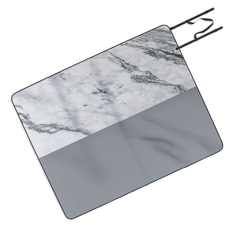 Kelly Haines Gray Marble Picnic Blanket