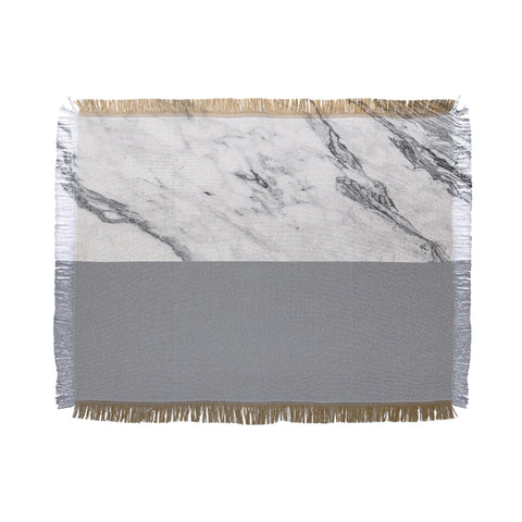 Kelly Haines Gray Marble Throw Blanket
