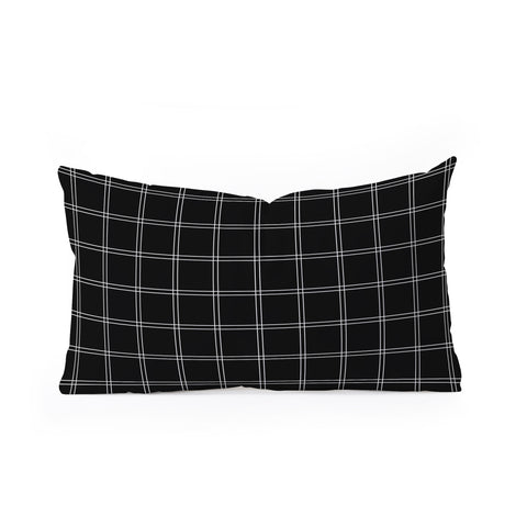 Kelly Haines Minimal Check Oblong Throw Pillow
